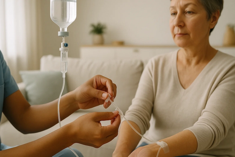 مراحل وصل سرم در خانه