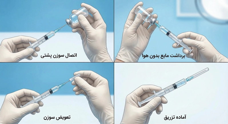 نکات استفاده از سرنگ دو سر سوزن