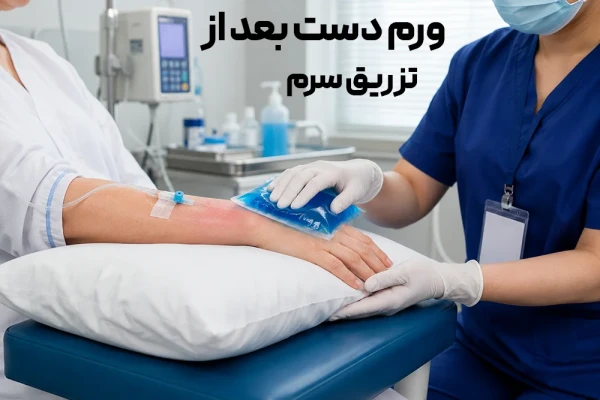 ورم دست بعد از تزریق سرم