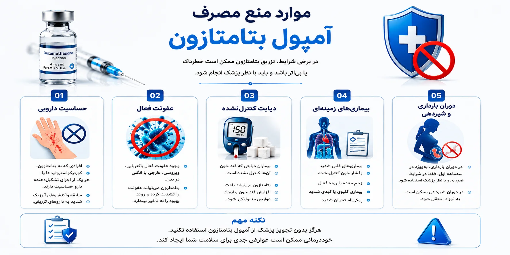 موارد منع تزریق آمپول بتامتازون