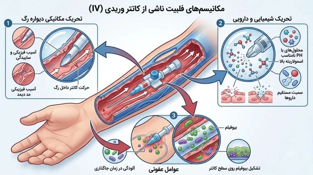 فلبیت ناشی از آنژیوکت چه علائمی دارد
